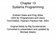Chapter 13 Systems Programming