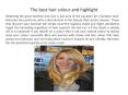 highlights for light brown hair PowerPoint PPT Presentation