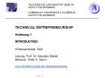 Technical Entrepreneurship PowerPoint PPT Presentation