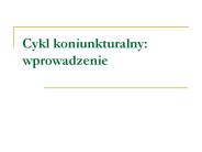 Cykl koniunkturalny: wprowadzenie