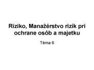 Riziko, Mana