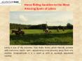 Horse Riding Vacation to the Most Amazing Spots PowerPoint PPT Presentation