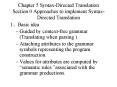 Chapter 5 Syntax-Directed Translation Section 0 Approaches to implement Syntax-Directed Translation PowerPoint PPT Presentation