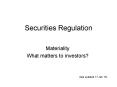 Securities Regulation PowerPoint PPT Presentation