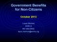Government Benefits for Non-Citizens PowerPoint PPT Presentation