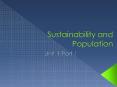 Sustainability and Population PowerPoint PPT Presentation