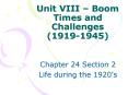 Unit VIII  PowerPoint PPT Presentation