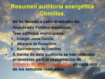 Resumen auditoria energ