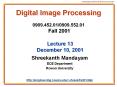 Digital Image Processing 0909.452.01/0909.552.01 Fall 2001 PowerPoint PPT Presentation