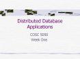 Distributed Database Applications PowerPoint PPT Presentation