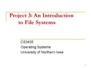 Project 3: An Introduction to File Systems