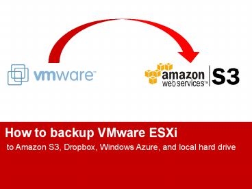 How to backup VMware ESXi to Amazon S3 and local drive
