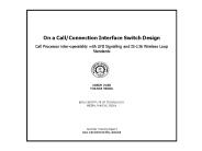 On a Call/Connection Interface Switch Design