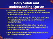 Daily Salah and understanding Qur