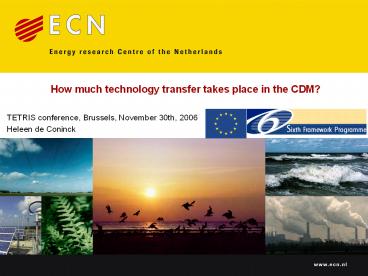 How much technology transfer takes place in the CDM?