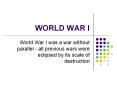 WORLD WAR I PowerPoint PPT Presentation
