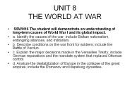 UNIT 8 THE WORLD AT WAR