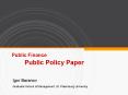 Public Finance Public Policy Paper PowerPoint PPT Presentation