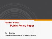 Public Finance Public Policy Paper