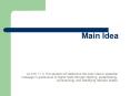 Main Idea PowerPoint PPT Presentation