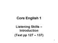 Core English 1 PowerPoint PPT Presentation