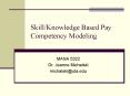 Skill/Knowledge Based Pay Competency Modeling PowerPoint PPT Presentation