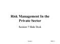 Risk Management In the Private Sector PowerPoint PPT Presentation