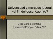 Universidad y mercado laboral 