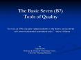 The Basic Seven (B7) Tools of Quality PowerPoint PPT Presentation
