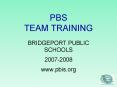 PBS TEAM TRAINING PowerPoint PPT Presentation