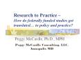 Research to Practice  PowerPoint PPT Presentation