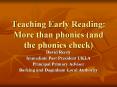 Teaching Early Reading: More than phonics (and the phonics check) PowerPoint PPT Presentation