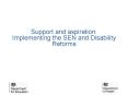 Support and aspiration: Implementing the SEN and Disability Reforms PowerPoint PPT Presentation