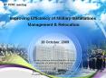 Improving Efficiency of Military Installations PowerPoint PPT Presentation