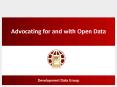 Advocating for and with Open Data PowerPoint PPT Presentation