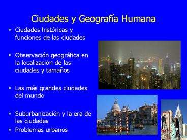 Ciudades y Geograf