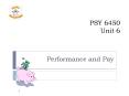 PSY 6450 Unit 6 PowerPoint PPT Presentation