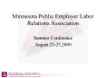 Minnesota Public Employer Labor Relations Association PowerPoint PPT Presentation