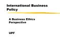 International Business Policy PowerPoint PPT Presentation