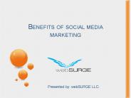 Benefits of Social Media Marketing