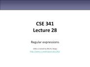 CSE 341 Lecture 28