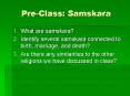 Pre-Class: Samskara PowerPoint PPT Presentation