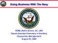 Doing Business With the Navy - August 30 2006 - Arlington Texas PowerPoint PPT Presentation
