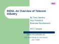 INDIA- An Overview of Telecom Industry PowerPoint PPT Presentation