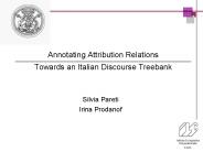 Annotating Attribution Relations Towards an Italian Discourse Treebank