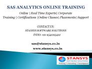 sas analytics certification online training in bangalore