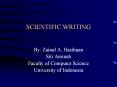 SCIENTIFIC WRITING PowerPoint PPT Presentation