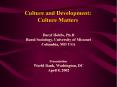 Culture and Development: PowerPoint PPT Presentation