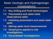 Basic Geologic and Hydrogeologic Investigations