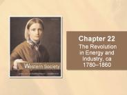 The Revolution in Energy and Industry, ca 1780